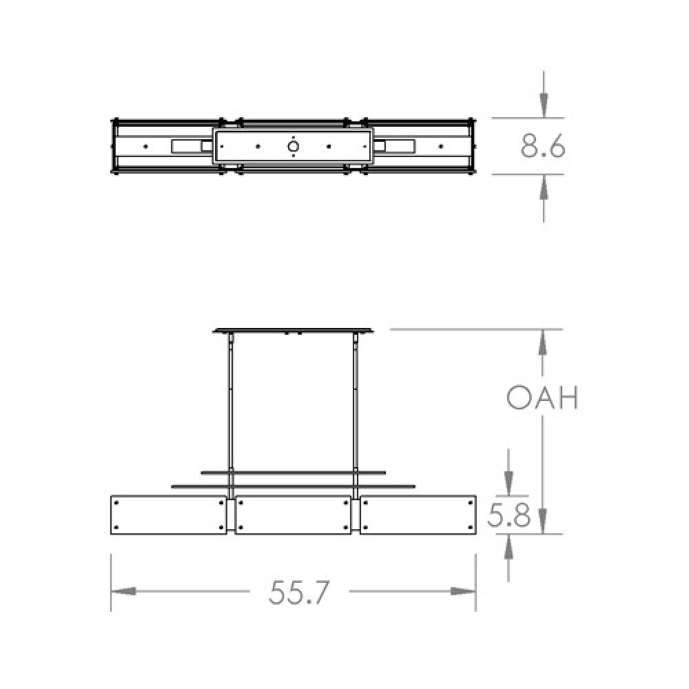Urban Loft Parallel Linear Suspension-0C-Metallic Beige Silver