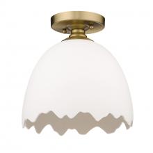 Golden Canada 6951-SF BCB-POR - Brinkley Semi-Flush in Brushed Champagne Bronze with Porcelain Shade