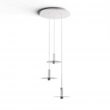 Koncept Inc CMP-C3-S-06-MWT+GDGY9 - Combi Pendant 6" Circular 3 Combo Matte White with Matte White Canopy