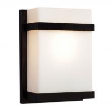 Galaxy Lighting 215580BK-118EB - Wall Sconce - in Black finish with Satin White Glass (Suitable for Indoor or Outdoor Use)