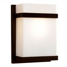 Galaxy Lighting 215580BZ-126EB - Wall Sconce - in Bronze finish with Satin White Glass (Suitable for Indoor or Outdoor Use)