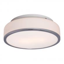 Galaxy Lighting 613532CH 2PL13 - Flush Mount Ceiling Light - in Polished Chrome finish with White Glass