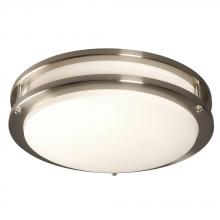 Galaxy Lighting L650300BN010A1 - LED Flush Mount Ceiling Light - in Brushed Nickel finish with White Acrylic Lens