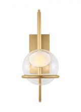 Visual Comfort & Co. Modern Collection 700WSCRBY18NB-LED927 - The Crosby Medium Damp Rated 1-Light Integrated Dimmable LED Wall Sconce in Natural Brass