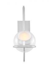 Visual Comfort & Co. Modern Collection 700WSCRBY18N-LED927 - The Crosby Medium Damp Rated 1-Light Integrated Dimmable LED Wall Sconce in Polished Nickel