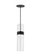 Visual Comfort & Co. Modern Collection 700TDMANMCLB-LED930 - Manette Modern Dimmable LED Medium Ceiling Pendant Light in a Black Finish