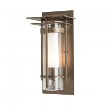 Hubbardton Forge - Canada 305996-SKT-77-ZS0654 - Torch  Seeded Glass Small Outdoor Sconce with Top Plate
