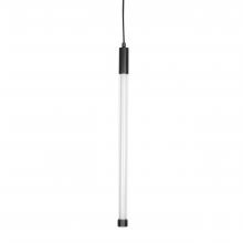 Russell Lighting PD7011/BK/OP - Saskia - LED Pendant 21 In Black with Clear Glass and Opal Acrylic